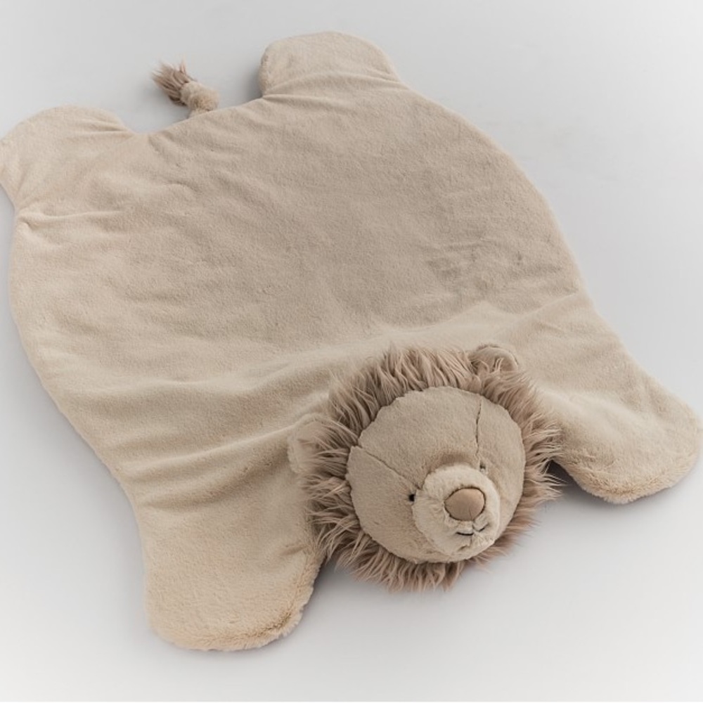 Pottery Barn Kids Beige Lion Plush Mat